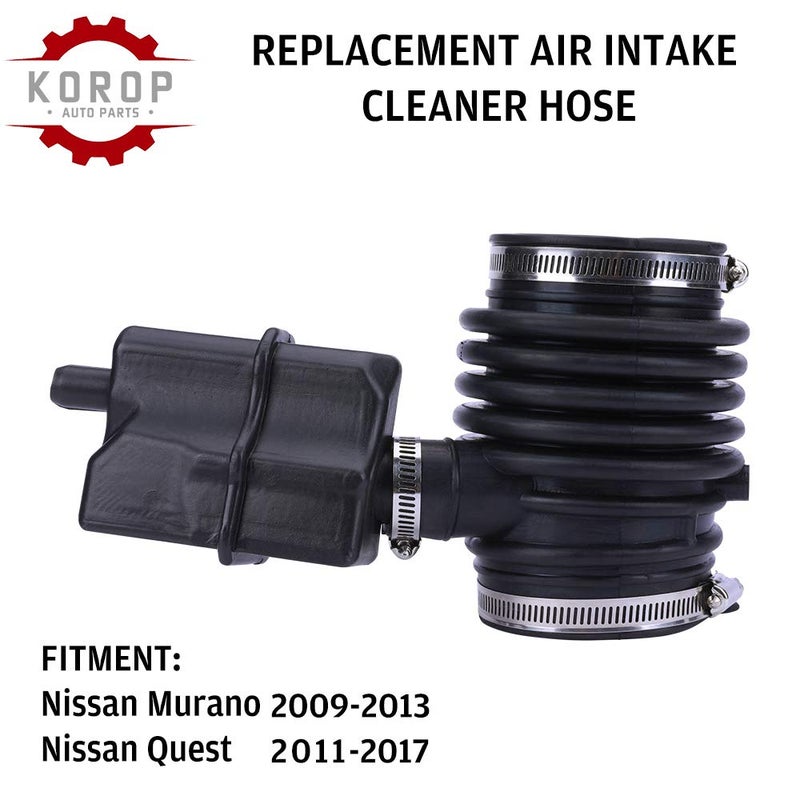 KOROP Air Cleaner Intake Hose Replaces 16576-1AA1A 16576-1AA0A Fits Nissan Murano 2009-2013 and Quest 2011-2017 Fresh Air Duct Tube Hoses Replaces# 165761AA1A 165761AA0A 696-039 - Image 2